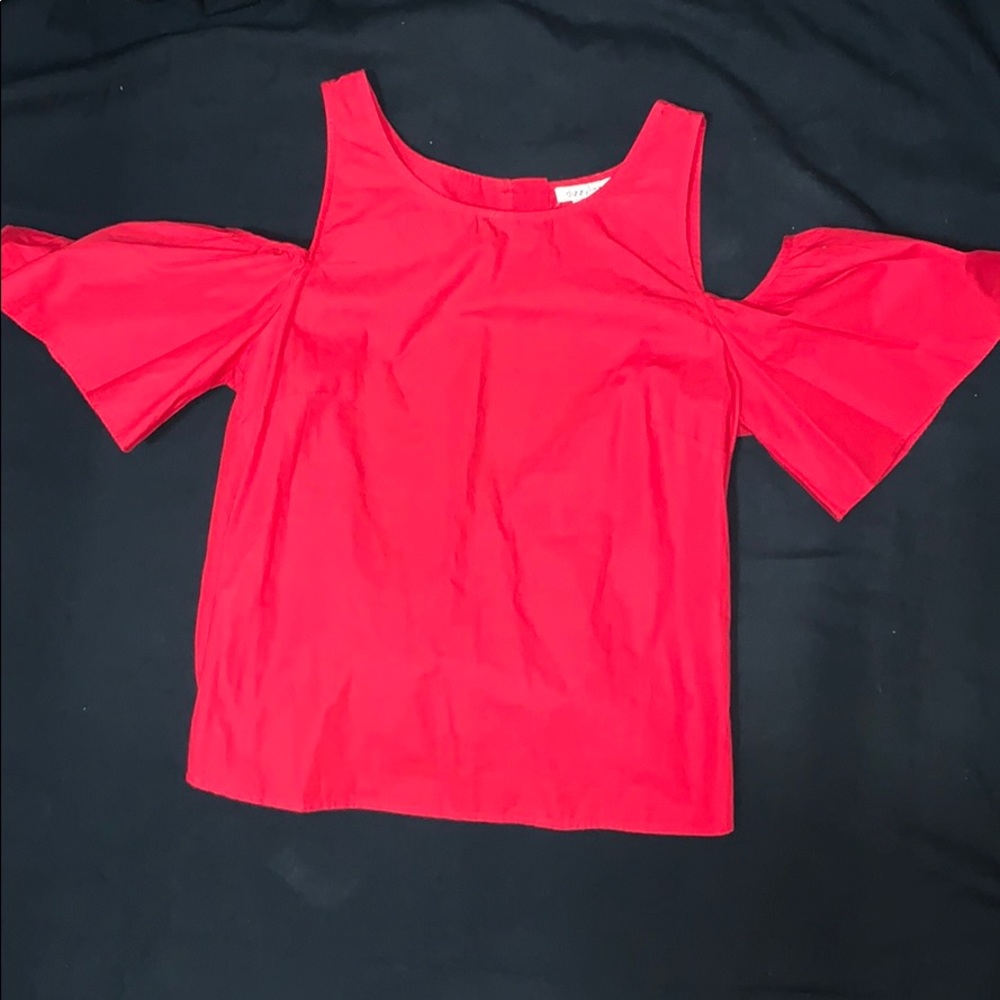 Red open back top